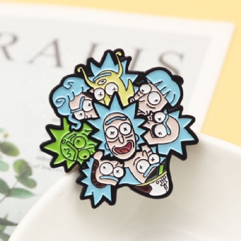 Metal Badge Manufacturer Make Rick and Morty Pin Enamel Pin Badge Soft Enamel Pins Custom