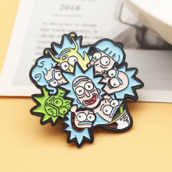 Metal Badge Manufacturer Make Rick and Morty Pin Enamel Pin Badge Soft Enamel Pins Custom