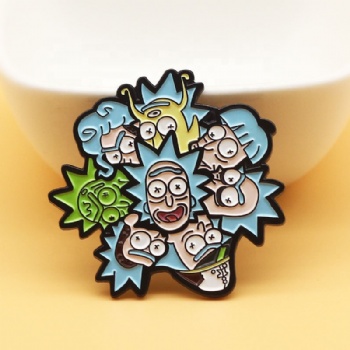 Metal Badge Manufacturer Make Rick and Morty Pin Enamel Pin Badge Soft Enamel Pins Custom