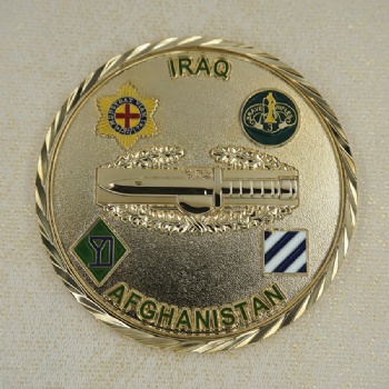China Custom Coin Maker Customize Iraq Afghanistan Metal Military Coins Challenge Coin Custom