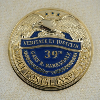 Custom Metal Coin United States Postal Inspection Service Old Gold Coins USA Gold Custom Challenge Coin