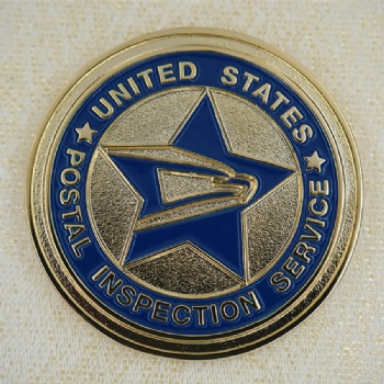 Custom Metal Coin United States Postal Inspection Service Old Gold Coins USA Gold Custom Challenge Coin