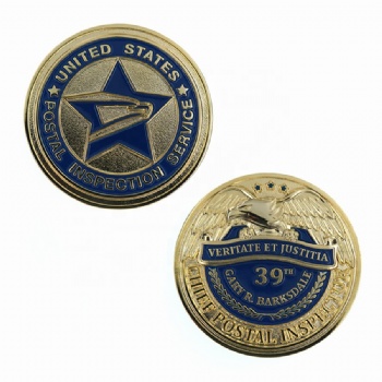 Custom Metal Coin United States Postal Inspection Service Old Gold Coins USA Gold Custom Challenge Coin