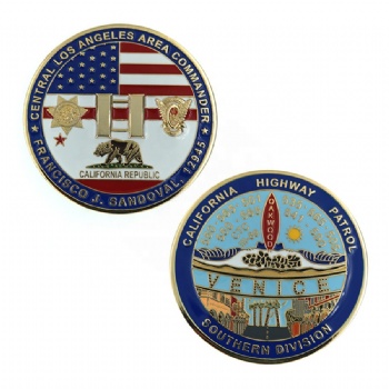Free Sample Custom Design Coin California Republic Gold Coin Custom Military Challenge Coins