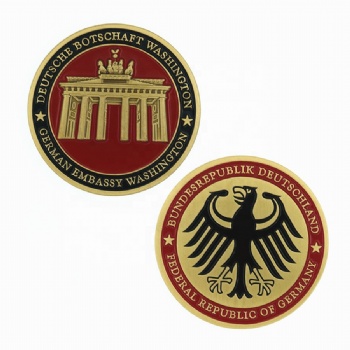 German Embassy Custom Coins Manufacturer Custom Antique Brass Metal Game Coins Challenge Coin Custom
