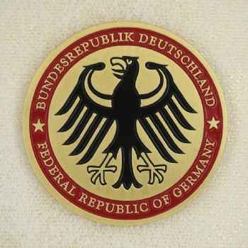 German Embassy Custom Coins Manufacturer Custom Antique Brass Metal Game Coins Challenge Coin Custom