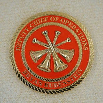High Quality Metal Military Coin Gold Firefighter Bulk Challenge Coin Custom Challenge Coins