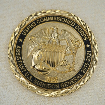 High Quality Metal Military Coin Gold Firefighter Bulk Challenge Coin Custom Challenge Coins
