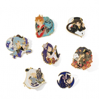 Original God Cartoon Lapel Pins Anime Enamel Pins