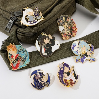 Original God Cartoon Lapel Pins Anime Enamel Pins