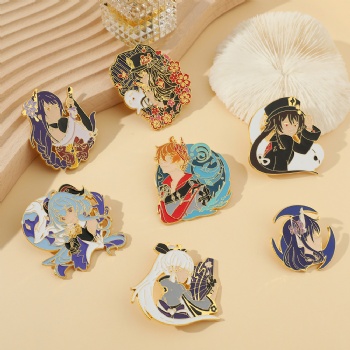 Original God Cartoon Lapel Pins Anime Enamel Pins