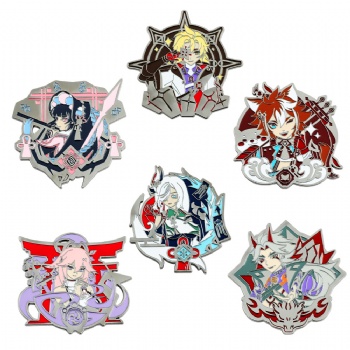 Original God Anime Enamel Pins Cartoon Pins