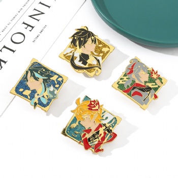 Glitter Enamel Pin Custom Cartoon Anime Pin