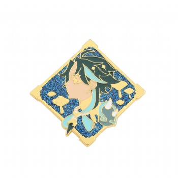 Glitter Enamel Pin Custom Cartoon Anime Pin