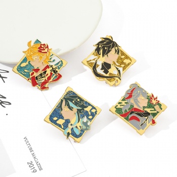 Glitter Enamel Pin Custom Cartoon Anime Pin