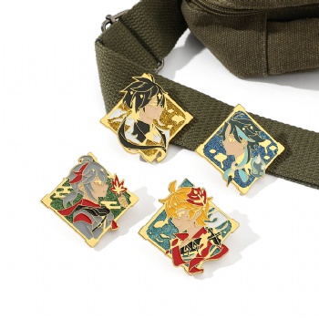 Glitter Enamel Pin Custom Cartoon Anime Pin