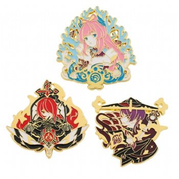 Genshin Impact Soft Enamel Pins Cartoon Anime Pin