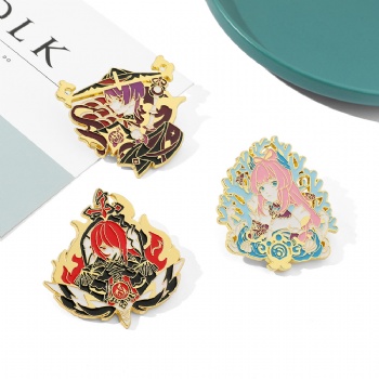 Genshin Impact Soft Enamel Pins Cartoon Anime Pin