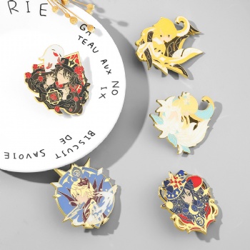 Genshin Impact Pins Cute Cartoon Anime Pin Badge