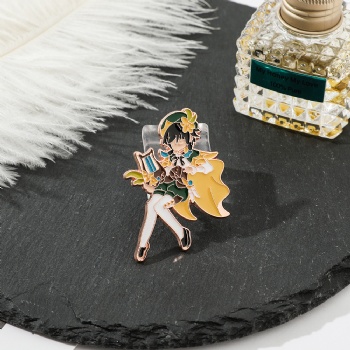 Genshin Impact Figure Anime Lapel Pins Badges