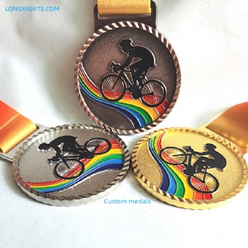 Bicycle Race Metal Medals Custom Medals