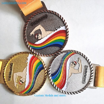 Swimming Metal Medals Custom Medals
