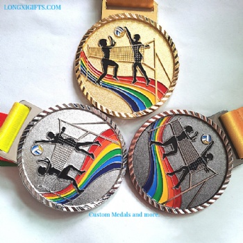 Volleyball Metal Medals Custom Medals