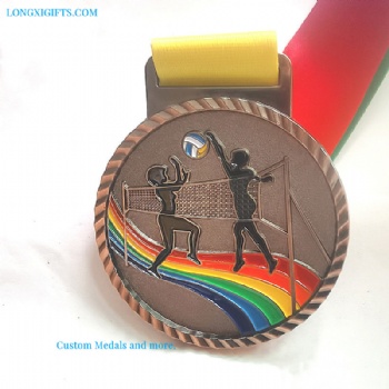 Volleyball Metal Medals Custom Medals