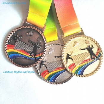 Badminton Metal Medals Custom Medals