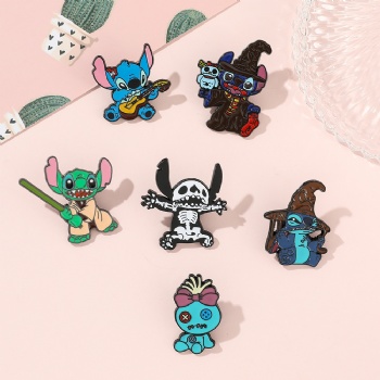 Disney Pins Stitch Cartoon Pins Anime Enamel Pins