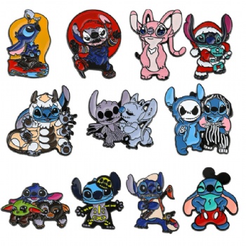 Disney Pins Stitch Cartoon Pins Anime Enamel Pins