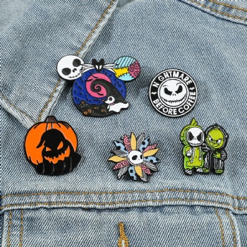 Christmas Eve Horror Pins Creative Cartoon Enamel Pins
