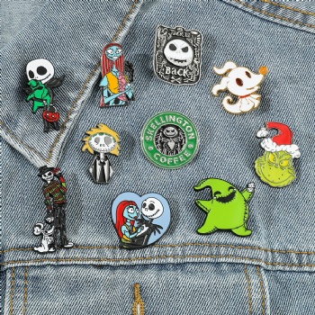 Christmas Eve Horror Pins Creative Cartoon Enamel Pins
